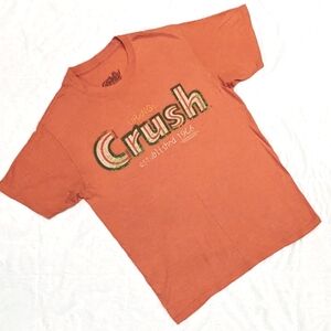 Tee Luv Orange Crush Soda Pop Graphic Tee T-shirt Poly Cotton Vtg Medium